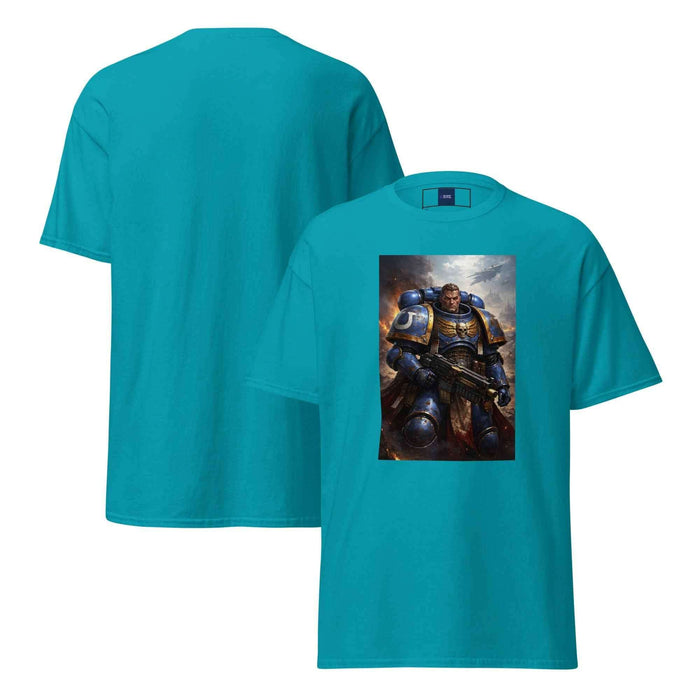 Unisex Classic Tee 100 Percent Cotton T Shirt for Everyday Streetwear and Layered Outfits - The Outfit.  Tropical Blue / 3XL